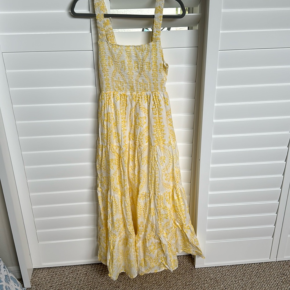 Monsoon & Beyond Beyond Vera Yellow & White Maxi Dress